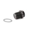 febi bilstein 47739 Oil Drain Plug with seal ring, 1 unit, black
