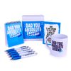 Funny Rude Dad Gift Bundle, Father's Day, Includes Mug, Pen Set, Card and Notebook