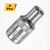 sourcing map 4pcs E-Torx Socket 1/4" Drive E5 External Torx Deep Socket CR-V 6 Point Spline Socket Star Female Bit Socket for Auto Repairs Home Maintenance DIY Hand-Making 1" Length
