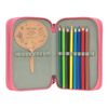 LÄSSIG Unique School Triple Pencil Case Slim Pink