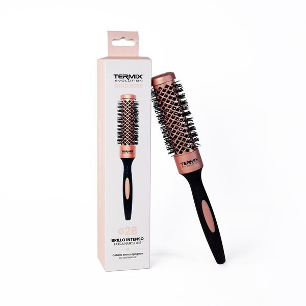 Termix Redondo Professional Evolution Brush Diameter 28, Gold Rose