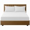 Microfiber Fitted Sheet | Deep Pocket 10 inch (25 cm) Single Fitted Sheet | Elasticated Corner Plain White Bedding Shrinkage & Fade Resistant - Bottom Sheet