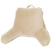 Soft Reading Pillow, TV & Bed Rest Pillow, Arms Support With Pockets - Beige