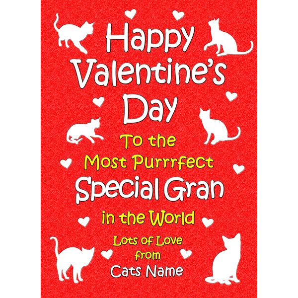 Personalised from The Cat Valentines Day Card (Special Gran)