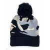 Thingimijigs Boys Camo Pattern Knitted Bobble Hat and Matching Touch Screen Magic Gloves Set - Black