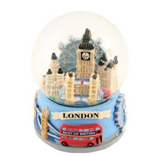 London Collage Souvenir Snowglobe Snowstorm (65mm)