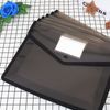 SENENQU 6 Pack A4 Black Plastic Document Folder Waterproof Wallet Folder with Pocket, Translucent File Envelope Folder with Button Closure for Home Office School