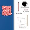 Off The Wall Plates - Fun Squigley Red Lines Decorative Acrylic Electrical Cover - Double Light Switch