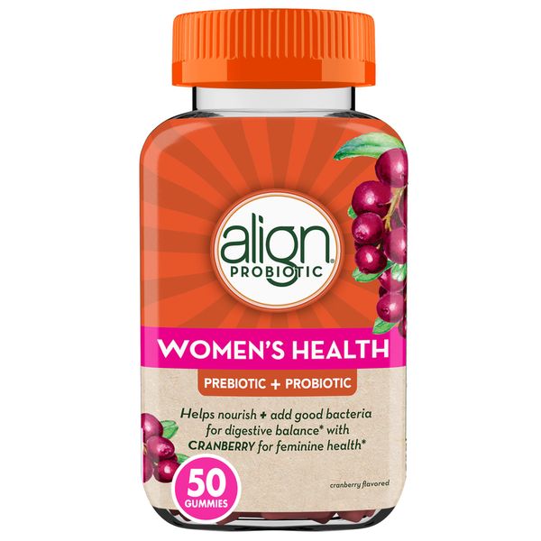 Align Digestive Health Prebiotic + Probiotic Supplement Gummies in Natural Fruit Flavors, Probiotic for Men and Women, #1 Doctor Recommended Brand, 50 Gummies