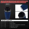 Blue 4'' 102mm Long High Flow Inlet Cone Dry Filter Cold Air Intake Replacement