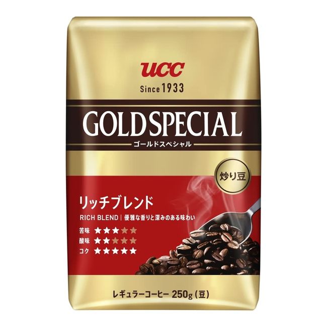 UCC Gold Special Fried Beans Rich Blend 8.8 oz (250 g) Regular Coffee (Beans) x 3 Pieces