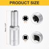 sourcing map 2pcs E-Torx Socket 1/2" Drive E12 External Torx Deep Socket CR-V 6 Point Spline Socket External Torque Star Female Bit Socket for Auto Repairs Home Maintenance DIY Hand-Making