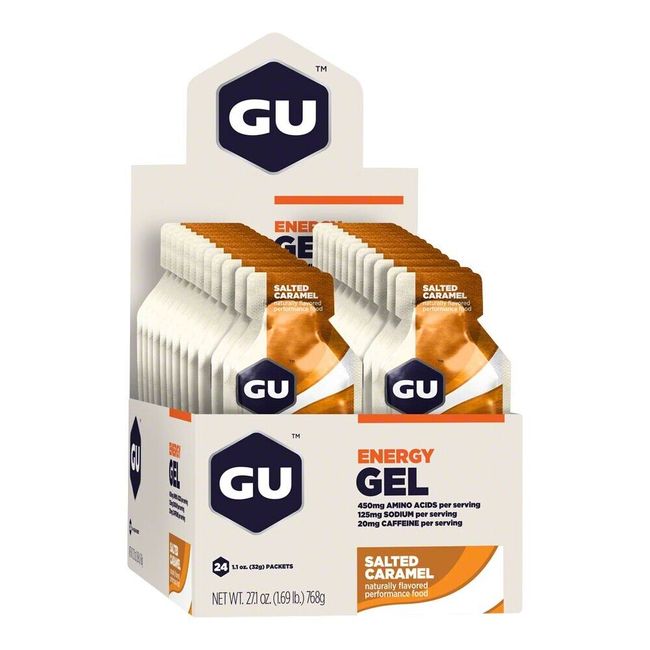 GU ORIGINAL Energy Gel Supplement : SALTED CARAMEL - Box of 24