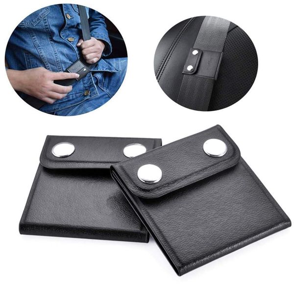 Newseego Seat Belt Adjuster, Comfort Universal Belt Strap Safety Shoulder, Neck Universal Comfort Positioner Locking Clips, Vehicle Car Seat Belt Safety Covers - Black