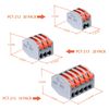 FIDECO Electrical Connector Blocks, 60 Pack Wire Connectors, Conductor Wire Clamp Terminal Block with Levers for Solid, Stranded, and Flexible Wire Cables
