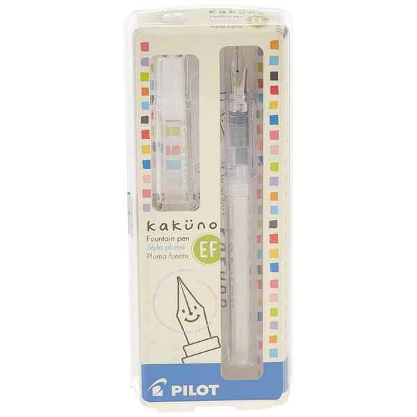 PILOT Kakuno Fountain Pen, Clear Barrel, Extra Fine Nib (10816)