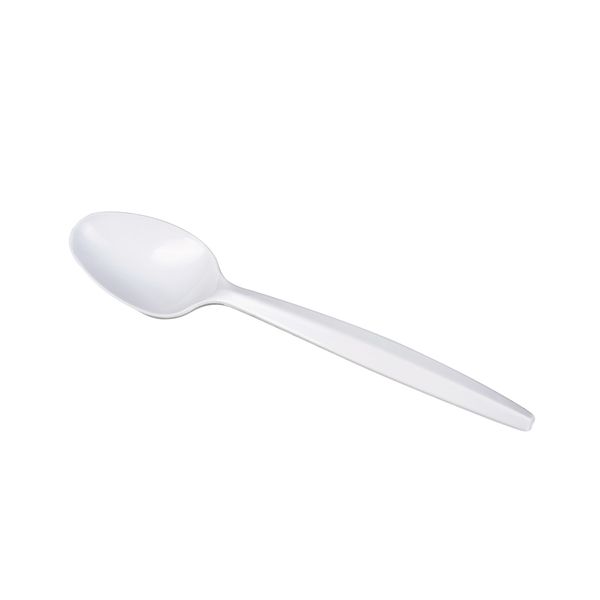 Karat PP Plastic Medium-Heavy Weight White Tea Spoons Bulk Box -1,000 ct, U2013W
