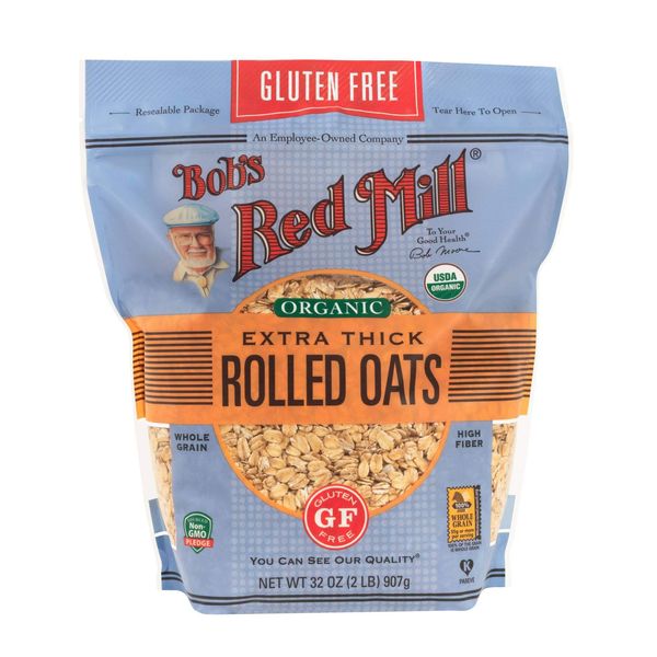 Bob's Red Mill Gluten Free Organic Thick Rolled Oats, 32 Oz