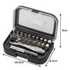 TONE Bit Ratchet Set BRS20 1/4" Hex Shank Bit Black 22-Piece