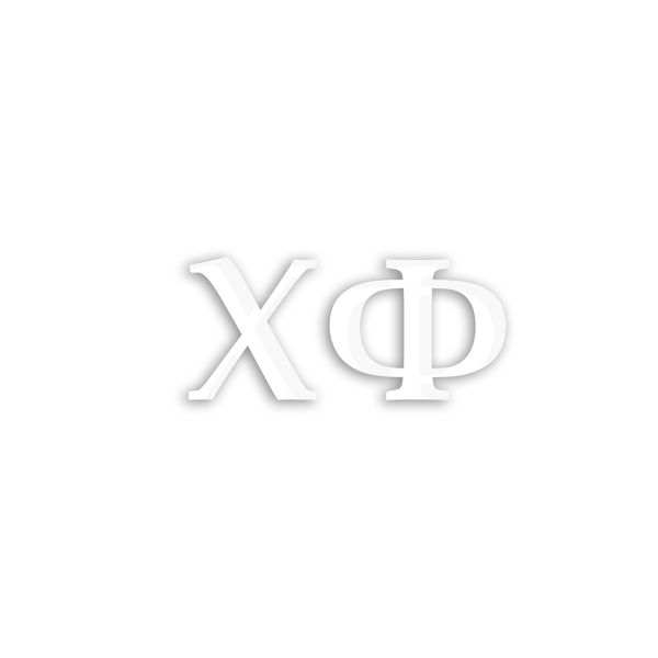 Mallory Holle Officially Licensed Chi Phi 6" x 3" Window Decal - White