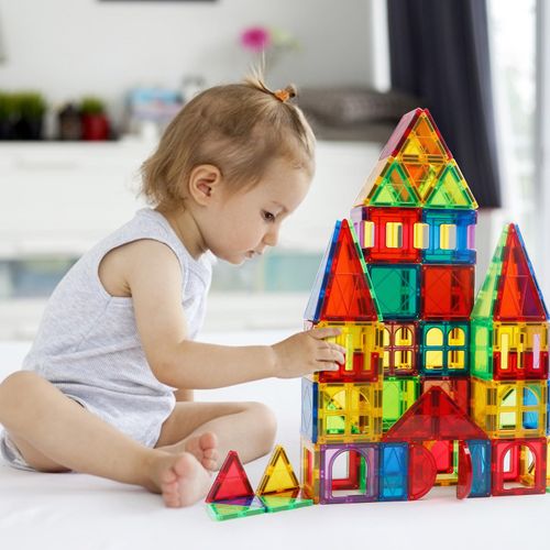 MAGBLOCK 66 PCS Magnetic Building Blocks, Magnetic Tiles for Kids Toys Magnet Toys Set 3D Building Blocks for Toddler Boys and Girls