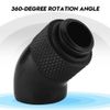 XZWT-J45 G1/4" Thread 45 Degree Bend Angle Rotary Fitting Adapter Replacement for CPU Water Cooling Heatsink