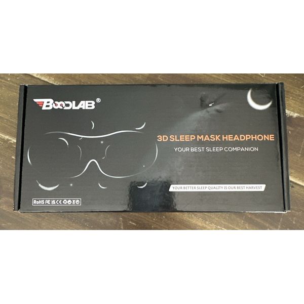 Boodlab (ASMR) 3D Sleep Eye Mask Ultra-Thin Bluetooth Headphones/Charging Cord