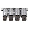 Screwdriver Inserts Hex Socket Set Sockets 14-19 mm Socket Key for Hexagonal Screws 1/2 Inch Drive Cr-V on Socket Strip/Socket Rail, 4 Pieces