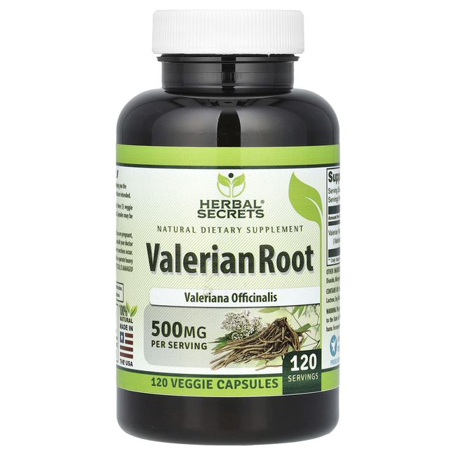 Valerian Root, 500 mg, 120 Veggie Capsules