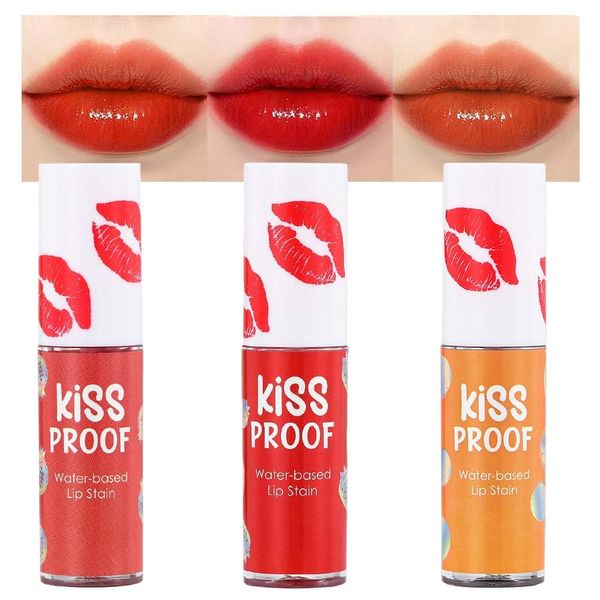 BINGBRUSH 3Pcs Bright Vivid Color Lip Tint With Vibrant, Moisturizing,Long-wear,Non-sticky,Lightweight Lip Stains Liquid Lipstick Rouge Lip Gloss Girls Women Gift Set(Brilliant Rouge Lip Gloss)