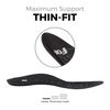 Ultra-Thin Plantar Fasciitis Insoles Designed for Comfort & Maximum Pain Relief, Ideal for Dress Shoes & Boots | Black (Men's 12-12.5)
