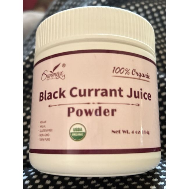 Black Currant Juice Powder 4 Oz-100% Organic-100%pure Gluten Free