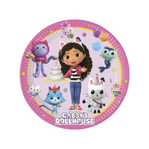 PROCOS Gabby´s Dollhouse Paper Party Plates (8pk - 9in / 23cms)