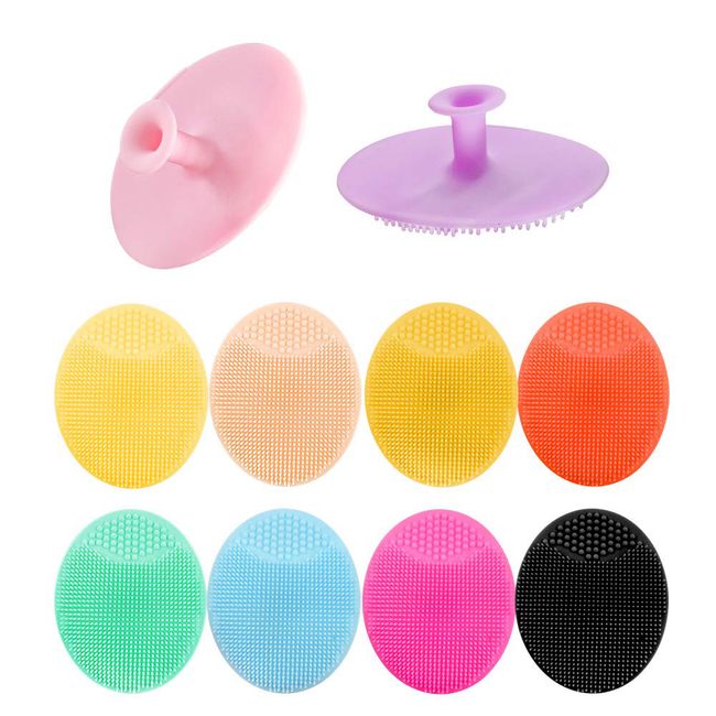 10 Pcssilicone Face Scrubber Exfoliator Cleansing Brush Pore Pad Manual Tool New