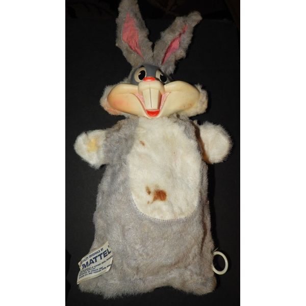 Vintage Mattel BUGS BUNNY Talking Pull String Hand Puppet 1960's Voice Works!