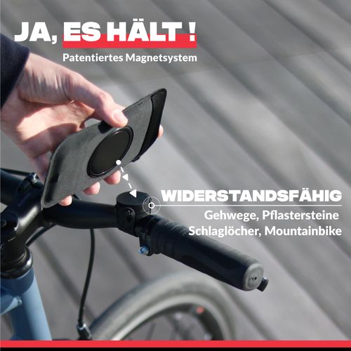 Shapeheart French Innovation, Magnetic Bicycle Phone Holder with Removable Weatherproof Case. Phone Holder for Electric Bicycles, Bikes, Scooters, Mountain Bikes... Bicycle Accessories