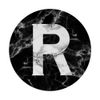 Grey and Black Initial R Letter PopSockets Swappable PopGrip