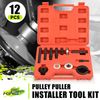 12-Piece Pulley Puller Remover and Installer Power Steering Pump Tool Set w/Case