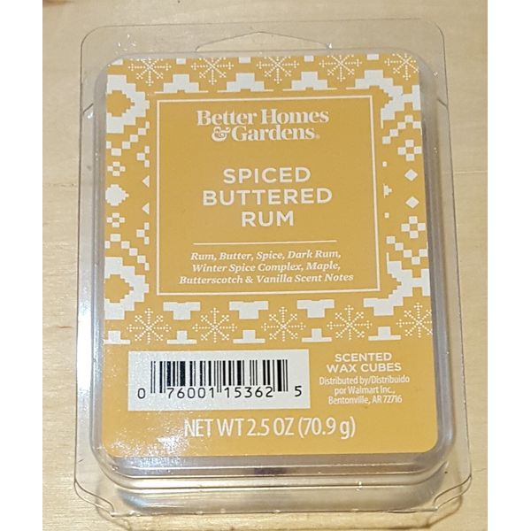 1 Pk/6 cubes BHG Scented Wax: Spiced Buttered Rum (Maple/Butterscotch/Vanilla)