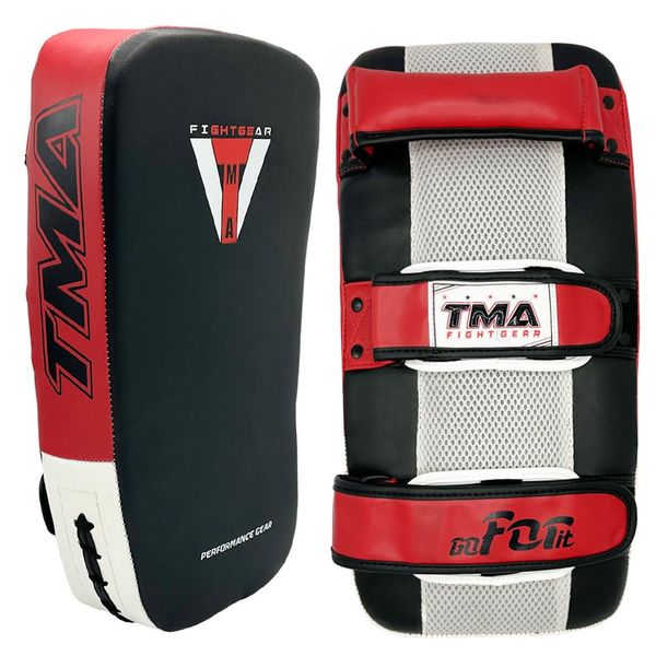 TMA Muay Thai Pad for Training, Curved Kickboxing Kicking Strike Shield, Coaching Kick Boxing, MMA, Martial Arts, Karate, Taekwondo, Punching, Foot, Knee and Elbow Target (1 Pcs Sold AS Single)