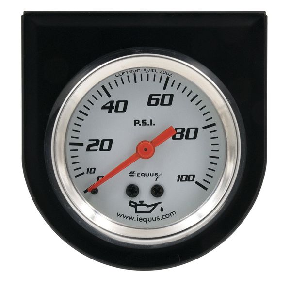 Equus 5244 2" Mechanical Oil Pressure Gauge, White