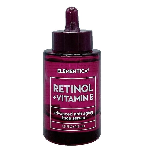 Elementica Retinol + Vitamin E Advanced Anti-Aging Face Serum 1.5 fl oz New!