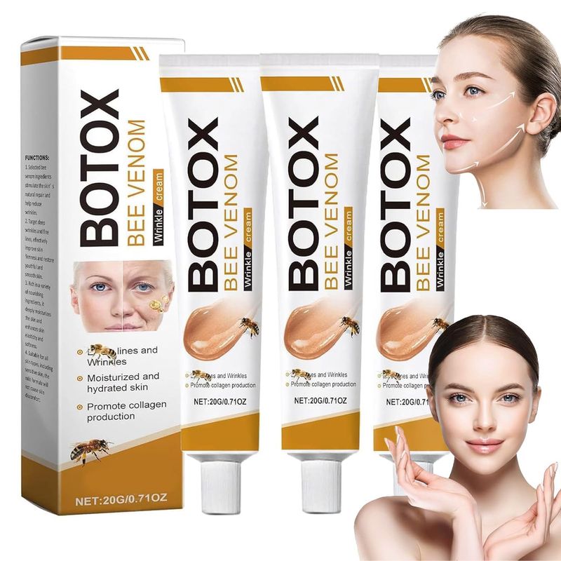 3PCS 2025 New Botox Bee Venom Wrinkle Cream，Bee Venom Skin Treatment Cream，Anti-Wrinkle Firming, ...