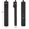DEWENWILS Power Strip Surge Protector, 2-Pack , 6Ft Long Extension Cord,6-Outlet