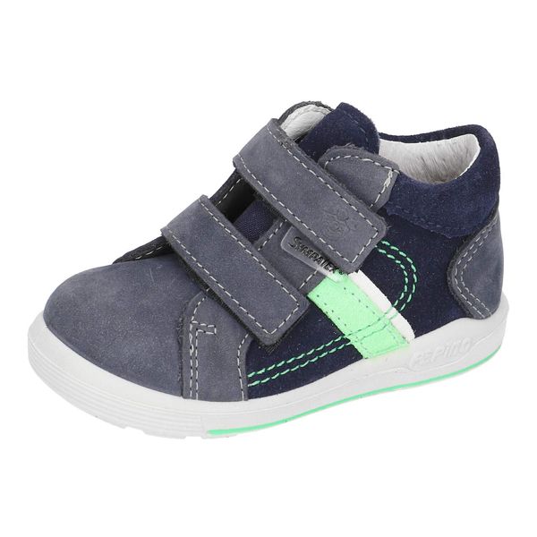 RICOSTA Kinder Stiefel LAIF von Pepino, Weite: Weit (WMS),wasserfest, Boots Klettstiefel Leder Kinder Kids Jungen toben,Nautic,23 EU / 6 Child UK