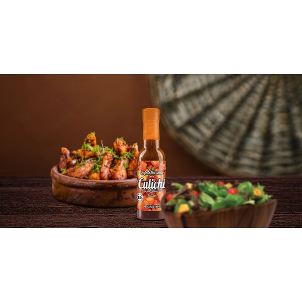 Salsa Culichi (TM) Official Seafood Hot Sauce, Made from the Famous Habanero Chili (Authentic Mexican Salsa) (3 Bottles)