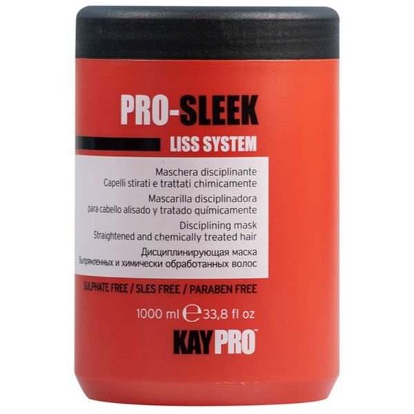 Kay Pro KEPRO PRO-SLEEK Liss System Disziplinierungsmaske für geglättetes und chemisch behandeltes Haar, 1000 ml