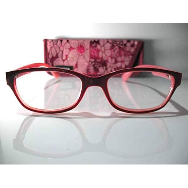 Foster Grant"Carlee" Red Burgundy Reading Glasses +2.00