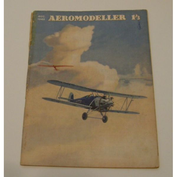 1948 Aero Modeller Magazine Model Airplane Magazine August