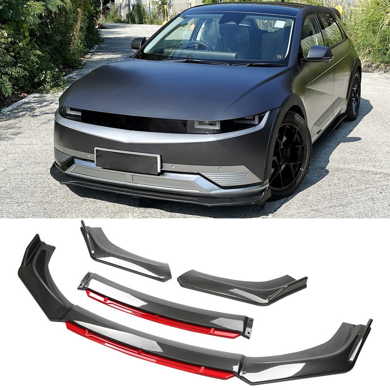 Carbon Fiber Front Bumper Lip Spoiler Splitter Kit For Hyundai Ioniq ...